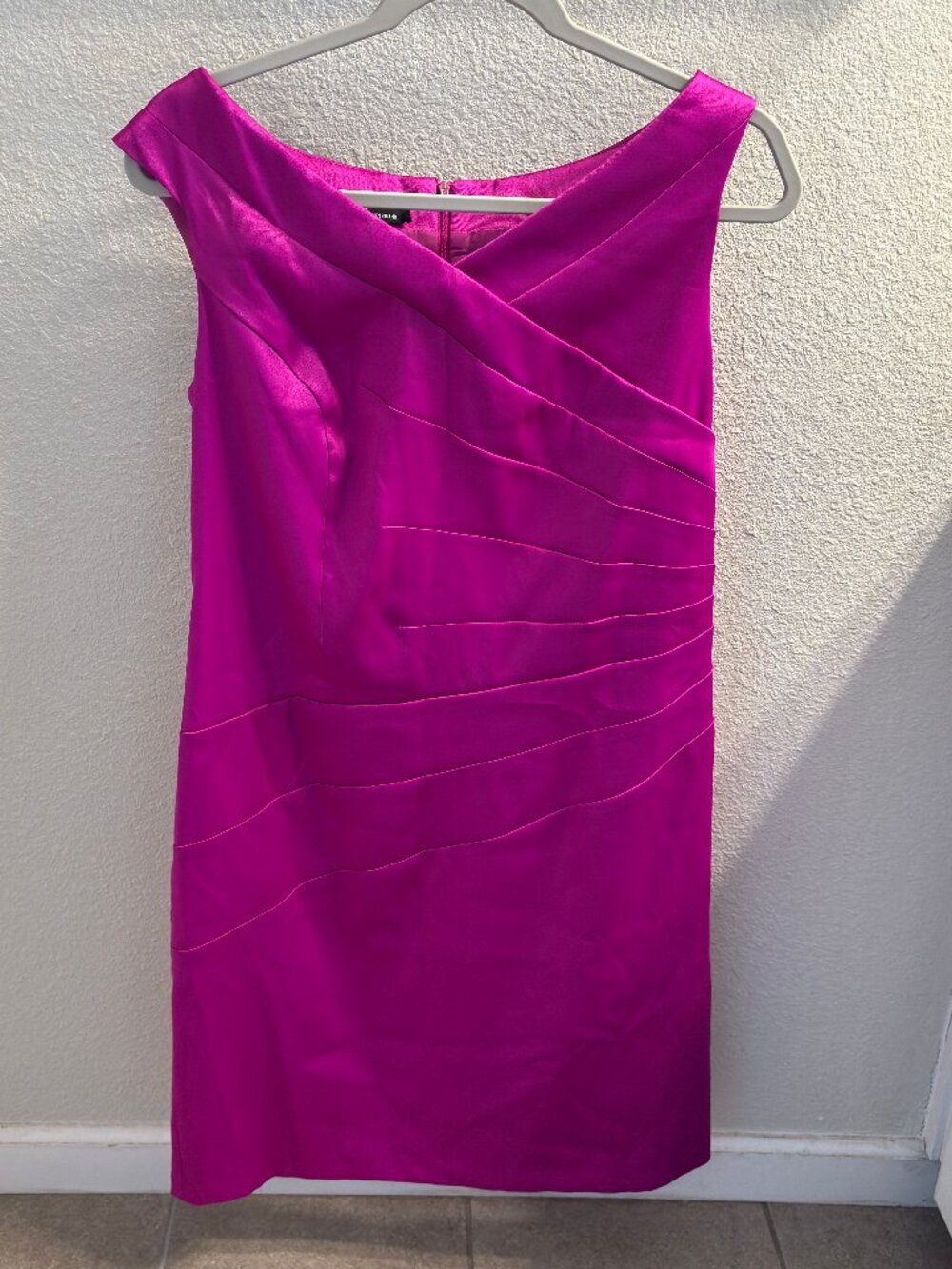 AB Studio Fuchsia Midi Cocktail Dress Size 12